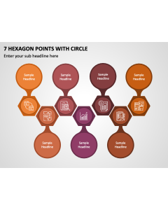 7 Hexagon Points with Circle PPT Thumbnail
