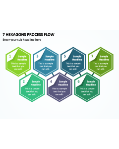 7 Hexagons Process Flow PPT Slide 1