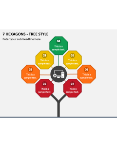 7 Hexagons - Tree Style PPT Slide 1