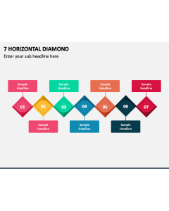 7 Horizontal Diamond PPT Slide 2
