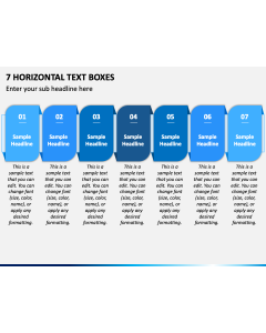 7 Horizontal Text Boxes PPT Slide 1