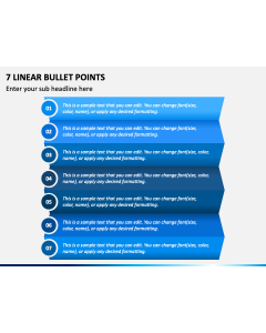 7 Linear Bullet Points PPT Slide 1