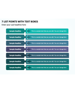 7 List Points with Text Boxes PPT Thumbnail