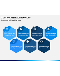 7 Option Abstract Hexagons PPT Slide 1