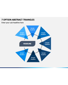 7 Option Abstract Triangles PPT Slide 1