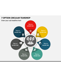 7 Option Circular Teardrop PPT Slide 1