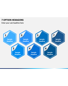 7 Option Hexagons PPT Slide 1