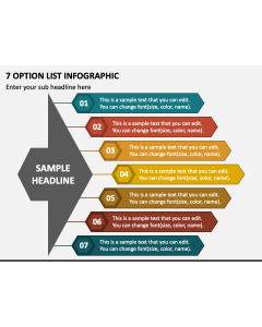 7 Option List Infographic PPT Slide 1
