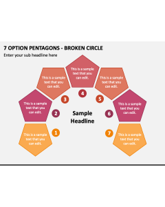 7 Option Pentagons - Broken Circle PPT Slide 1