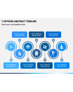 7 Options Abstract Timeline PPT Slide 1