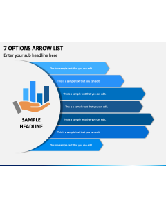 7 Options Arrow List PPT Slide 1