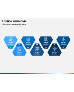 7 Options Diamond PPT Slide 1