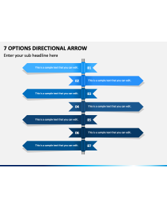 7 Options Directional Arrow PPT Slide 1