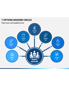 7 Options Modern Circles PPT Slide 1