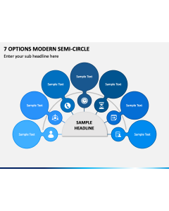 7 Options Modern Semi-Circle PPT Slide 1