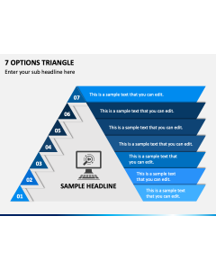 7 Options Triangle PPT Slide 1