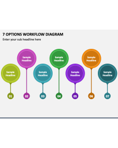 7 Options Workflow Diagram PPT Slide 1