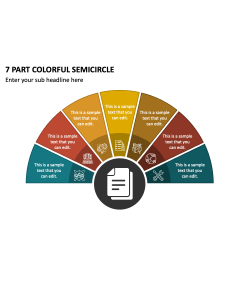 7 Part Colorful Semicircle PPT Slide 1