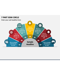 7 Part Semi Circle PPT Slide 1