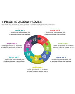 7 Piece 3D Jigsaw Puzzle PPT Thumbnail