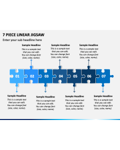 7 Piece Linear Jigsaw PPT Slide 1