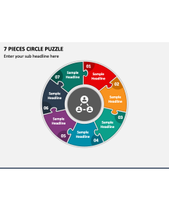 7 Pieces Circle Puzzle PPT Slide 1