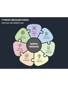 7 Pieces Circular Puzzle PPT Slide 1