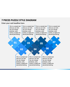 7 Pieces Puzzle Style Diagram PPT Slide 1