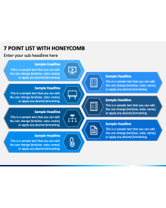 7 Point List with Honeycomb PPT Slide 1