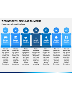 7 Points with Circular Numbers PPT Slide 1