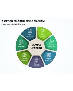 7 Section Colorful Circle Diagram PPT Slide 1