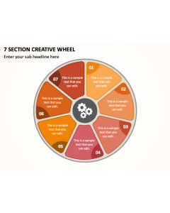 7 Section Creative Wheel PPT Slide 1