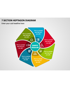 7 Section Heptagon Diagram PPT Slide 1