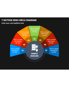 7 Section Semi Circle Diagram PPT Slide 1