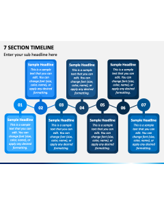 7 Section Timeline PPT Slide 1