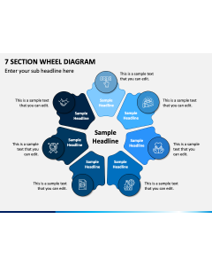7 Section Wheel Diagram PPT Slide 1