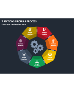 7 Sections Circular Process PPT Slide 1