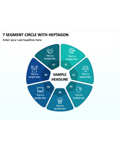 7 Segment Circle with Heptagon PPT Slide 1