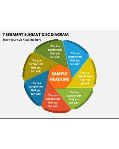 7 Segment Elegant Disc Diagram PPT Slide 1