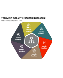 7 Segment Elegant Hexagon Infographic PPT Slide 2