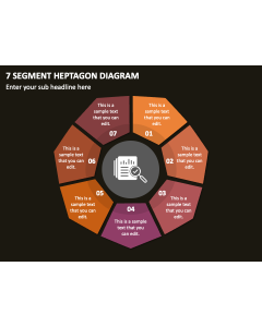 7 Segment Heptagon Diagram PPT Slide 1