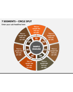 7 Segments - Circle Split PPT Slide 1