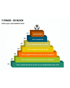 7 Stages - 3D Block PPT Slide 1