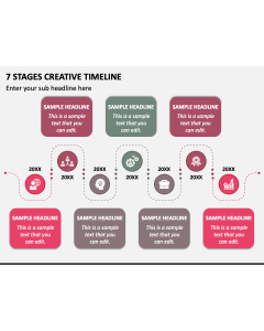7 Stages Creative Timeline PPT Slide 1