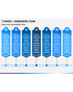 7 Stages - Horizontal Flow PPT Slide 1