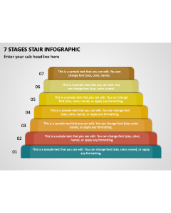 7 Stages Stair Infographic PPT Slide 1