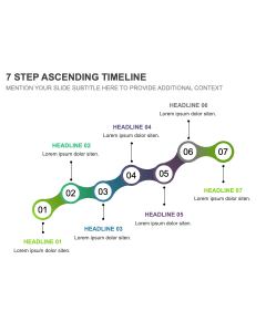 7 Step Ascending Timeline PPT Thumbnail