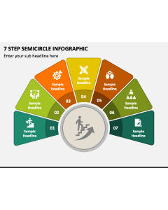 7 Step Semicircle Infographic PPT Slide 1