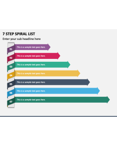 7 Step Spiral List PPT Slide 2