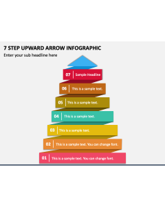 7 Step Upward Arrow Infographic PPT Slide 1